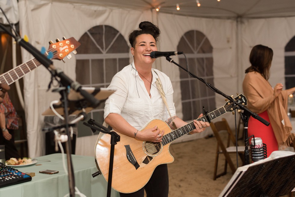 Rehoboth Delaware Beach tented wedding reception