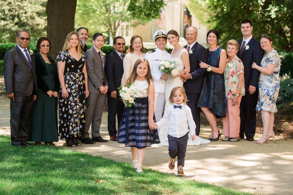 US Naval Academy Wedding family photos