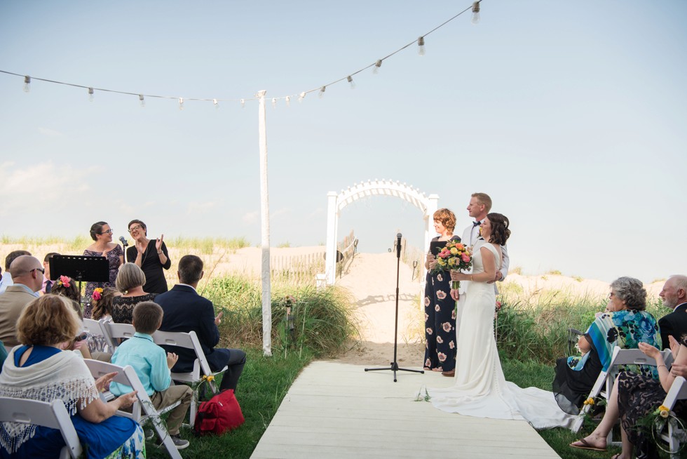 Addy Sea outdoor Bethany Beach wedding ceremony