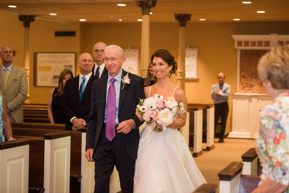 Old St. Josephs Church Philadelphia wedding ceremony