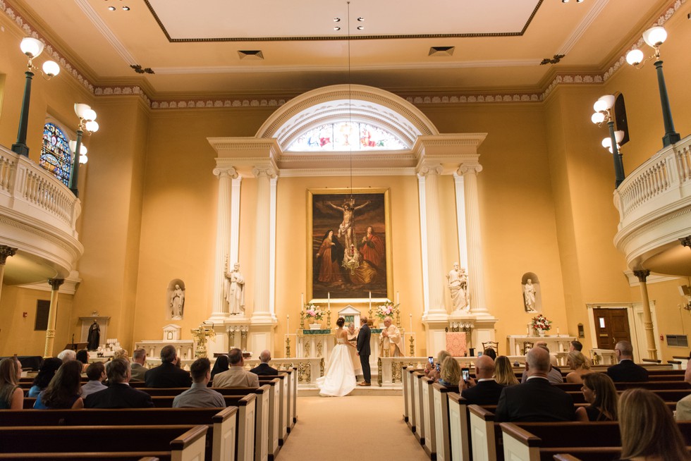 Old St. Josephs Church Philadelphia wedding ceremony