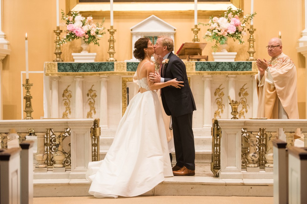 Old St. Josephs Church Philadelphia wedding ceremony