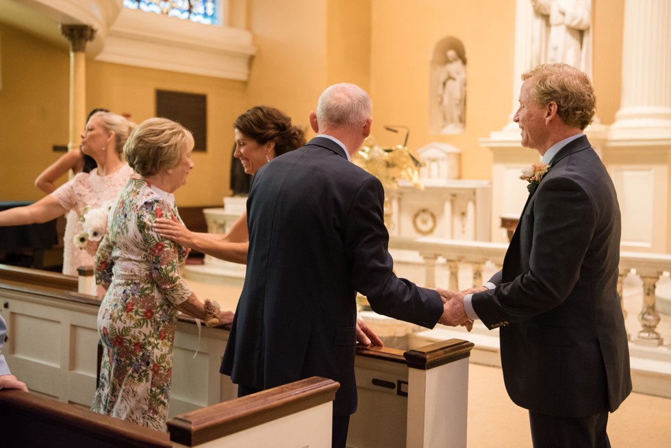 Old St. Josephs Church Philadelphia wedding ceremony