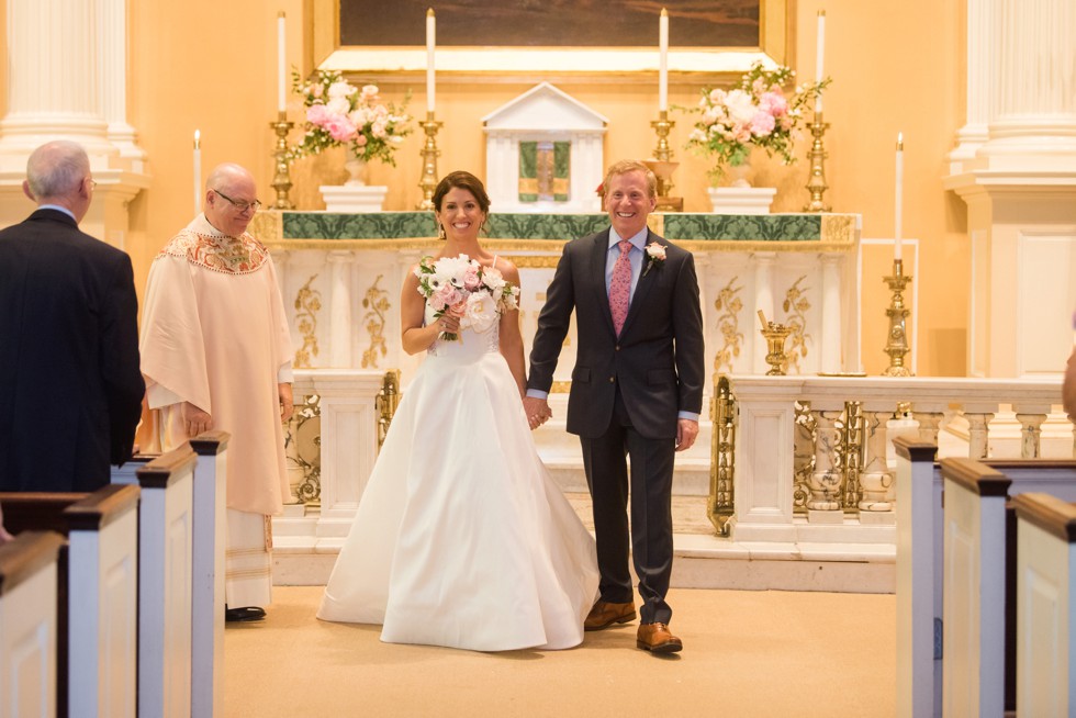 Old St. Josephs Church Philadelphia wedding ceremony