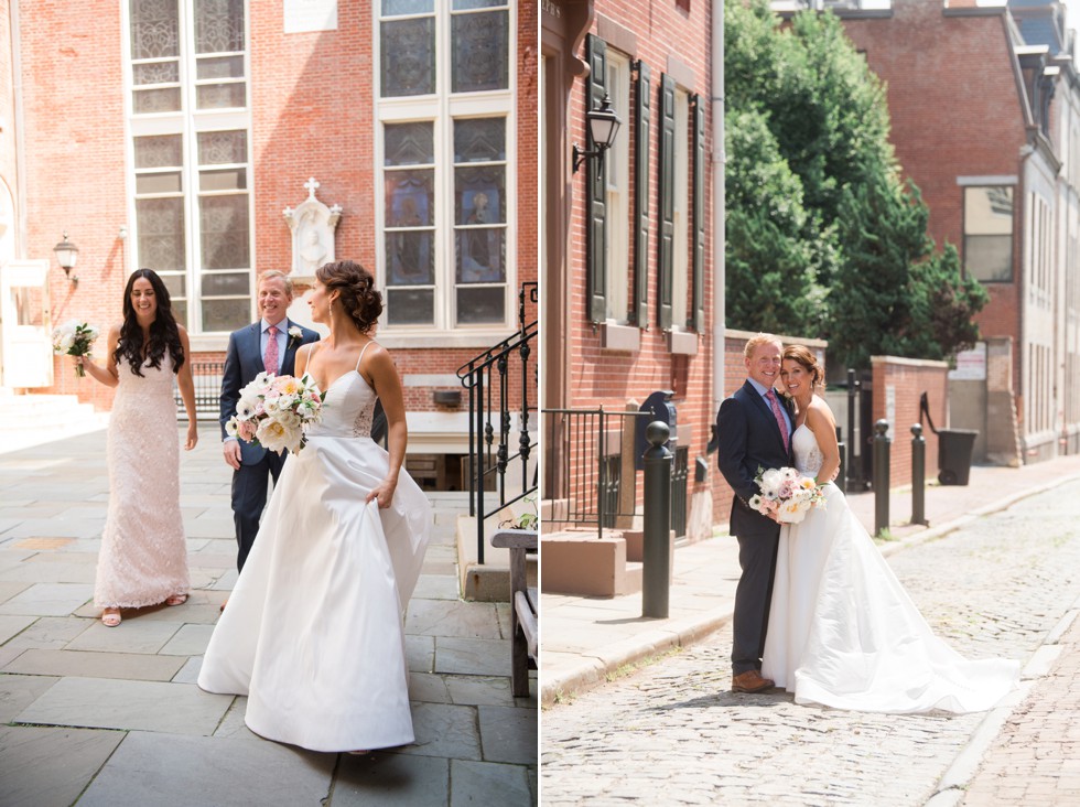 Old St. Josephs Church Philadelphia wedding ceremony