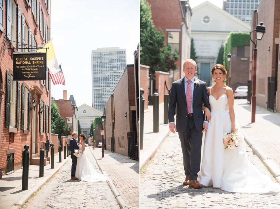 Old St. Josephs Church Philadelphia wedding ceremony