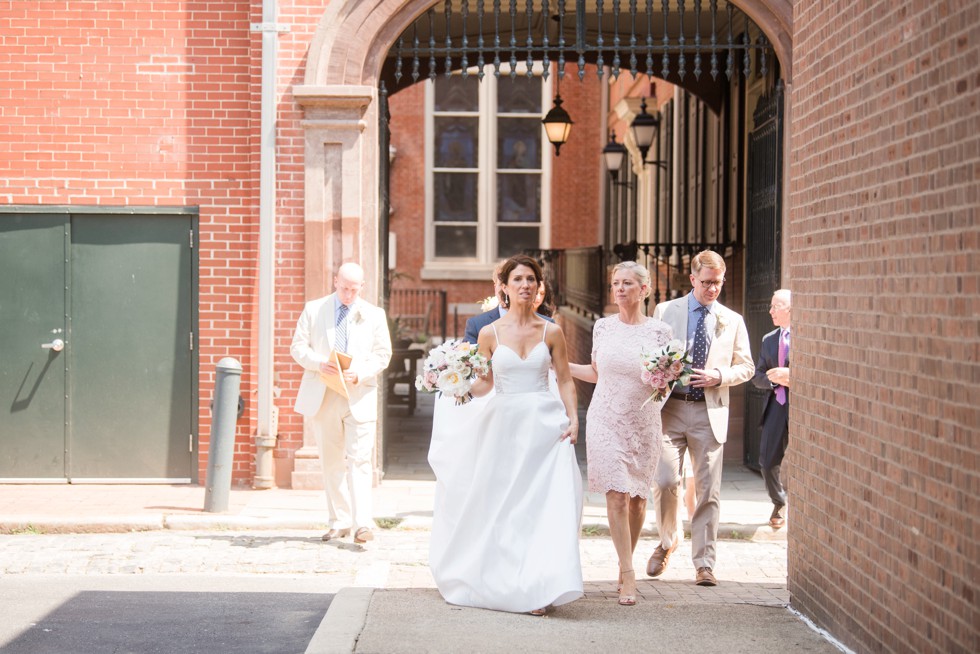 Old St. Josephs Church Philadelphia wedding ceremony