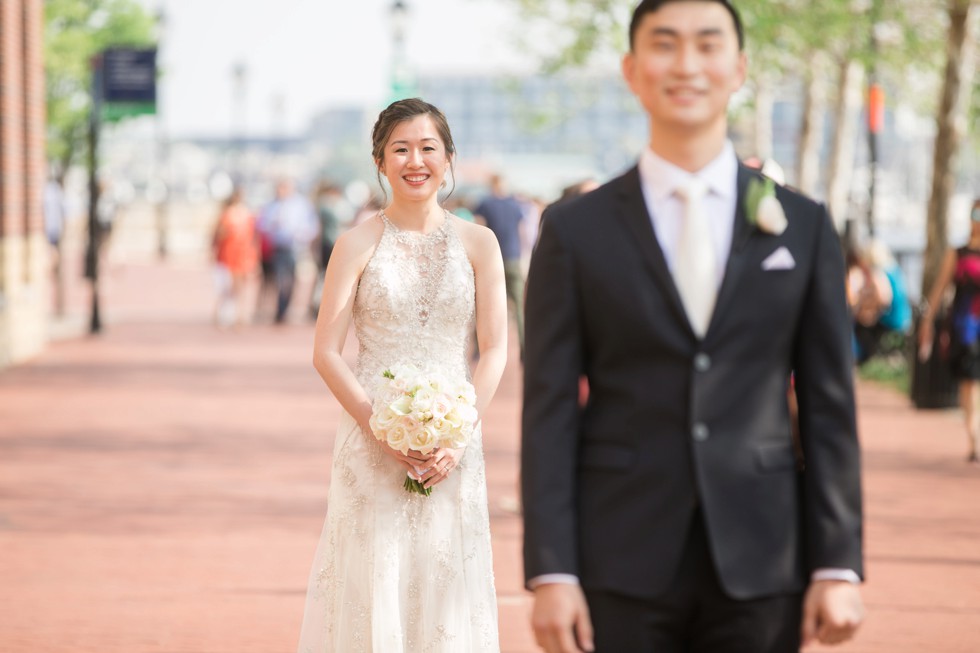 Four Seasons Baltimore first look wedding photos