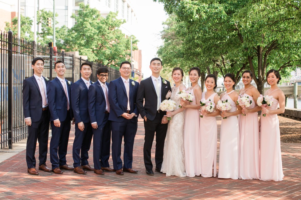 Blue Vanda Floral Design Sagamore pendry Baltimore wedding party photos