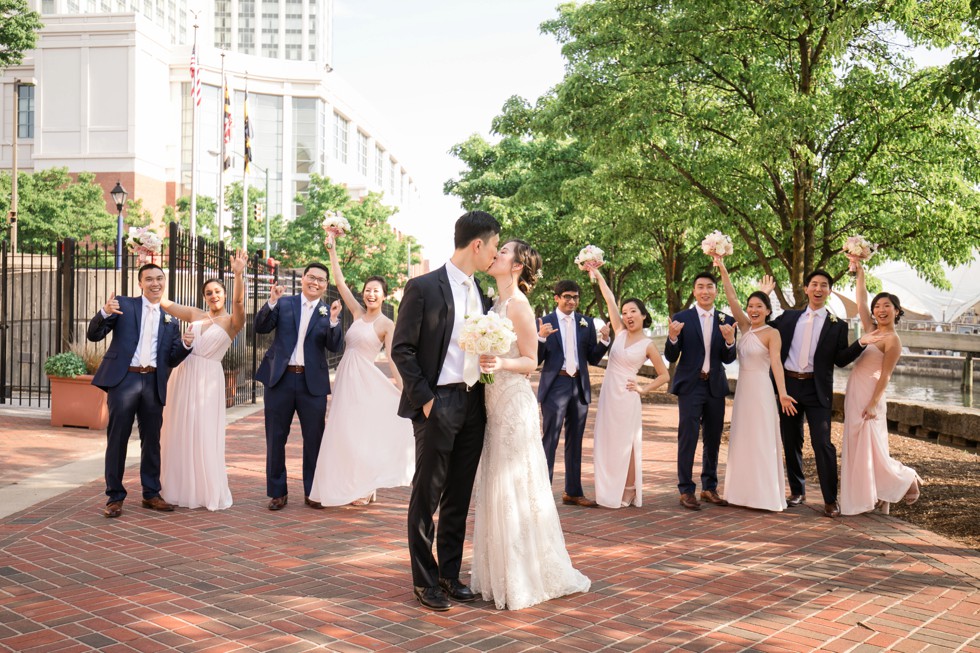 Sagamore pendry Baltimore wedding party photos