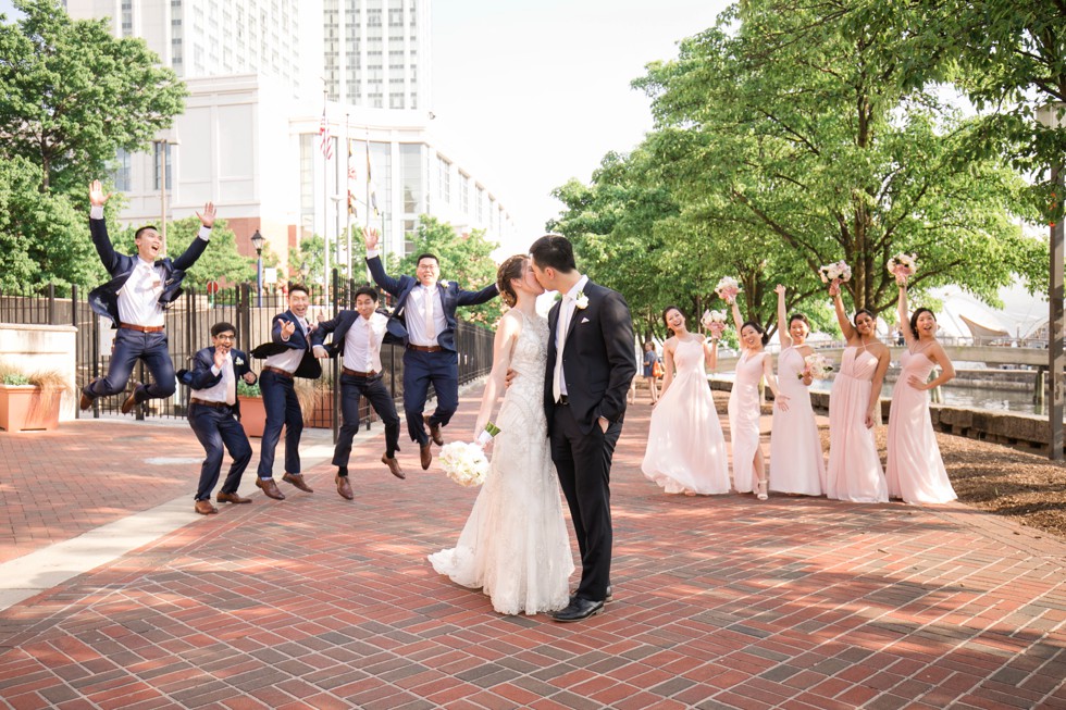 Blue Vanda Floral Design Sagamore pendry Baltimore wedding party photos