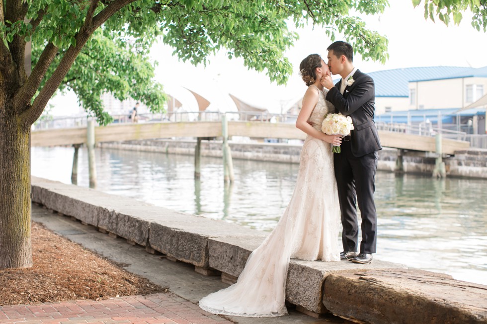 Blue Vanda Floral Designs baltimore harbor outdoor wedding