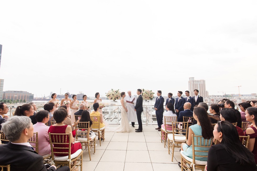 Baltimore harbor wedding ceremony