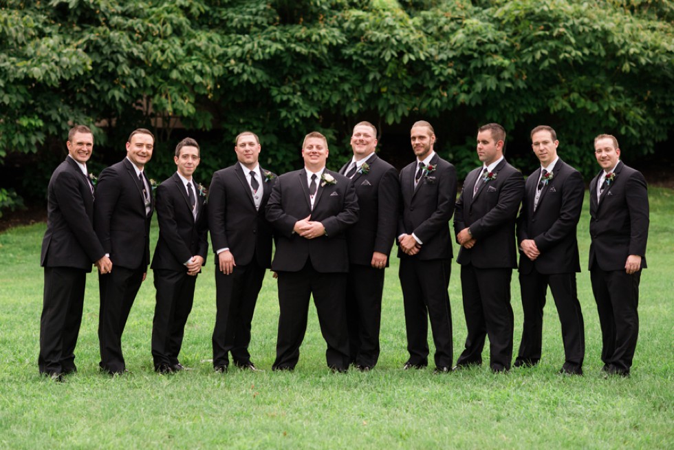 groomsmen at Philadelphia Art Museum