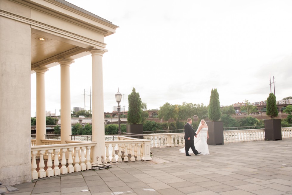 Cescaphe Waterworks wedding in Philadelphia Schuylkill River 