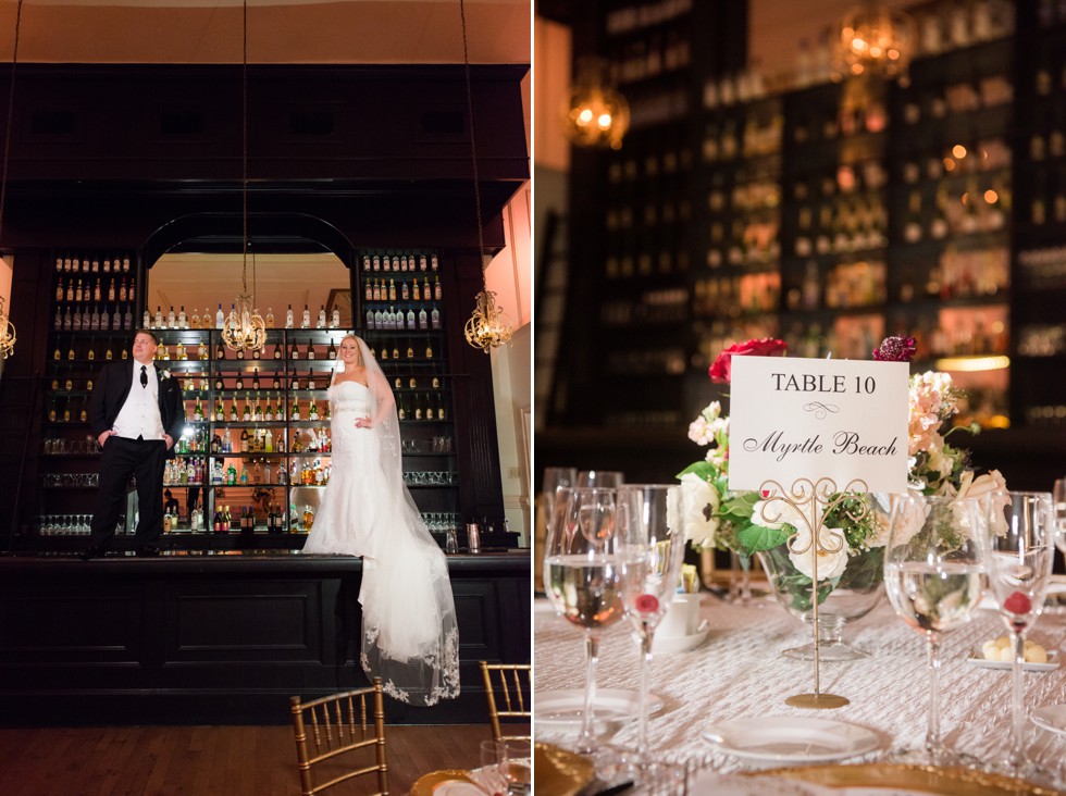 Cescaphe Ballroom Bar wedding photo