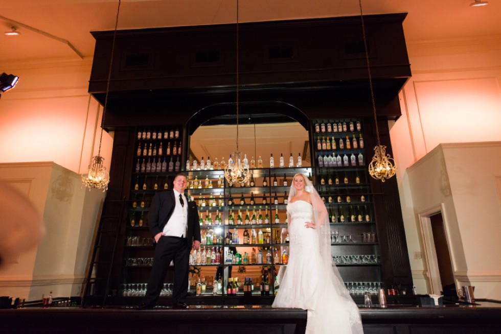 Cescaphe Ballroom Bar wedding photo