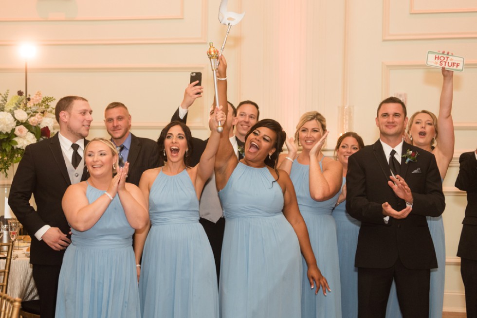 Cescaphe Ballroom Wedding Reception Introduction sparklers