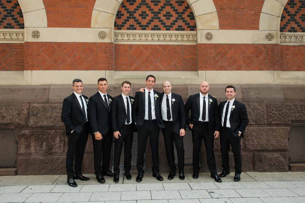 Le Meridien Philadelphia groomsmen at PAFA