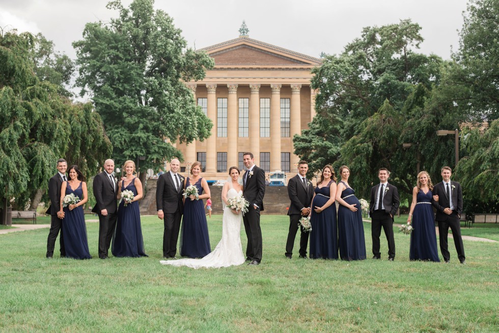 Philadelphia Museum of Art wedding party photos