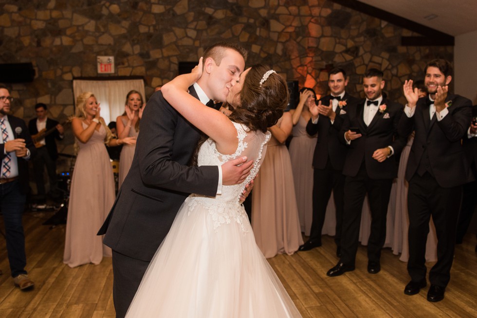 bride and grooms first dance at Holly Hedge Estate