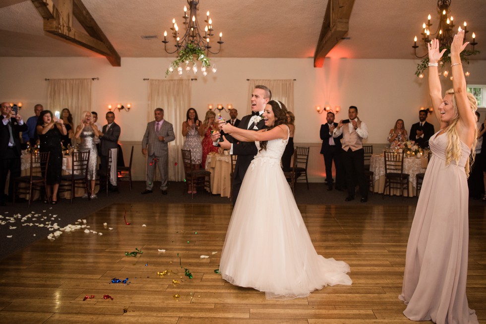 bride and grooms first dance at Holly Hedge Estate