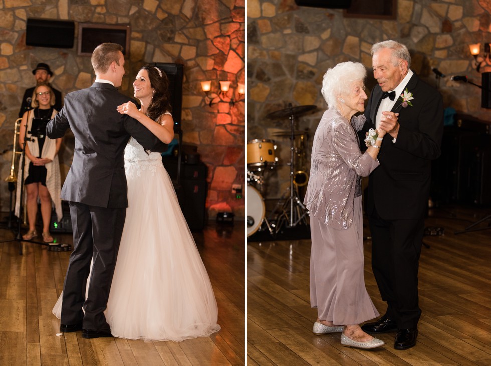 bride and grooms first dance at Holly Hedge Estate