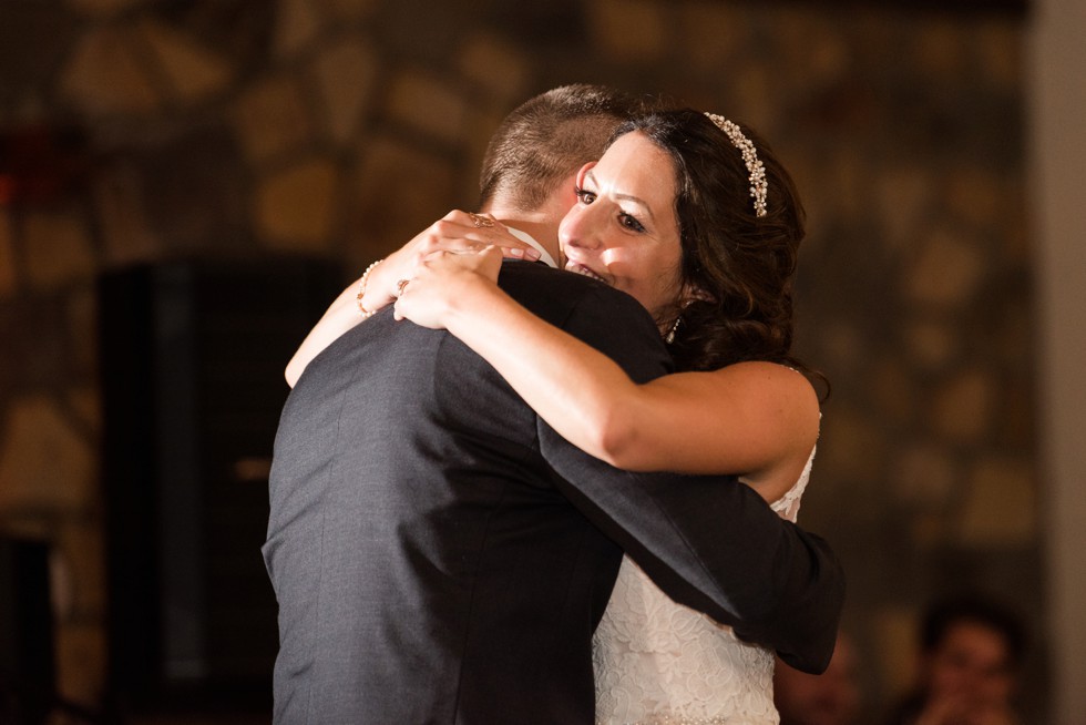 bride and grooms first dance at Holly Hedge Estate