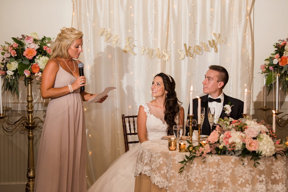 toasts in New Hope PA wedding