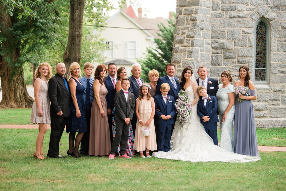 Eastern Shore Maryland wedding family photo