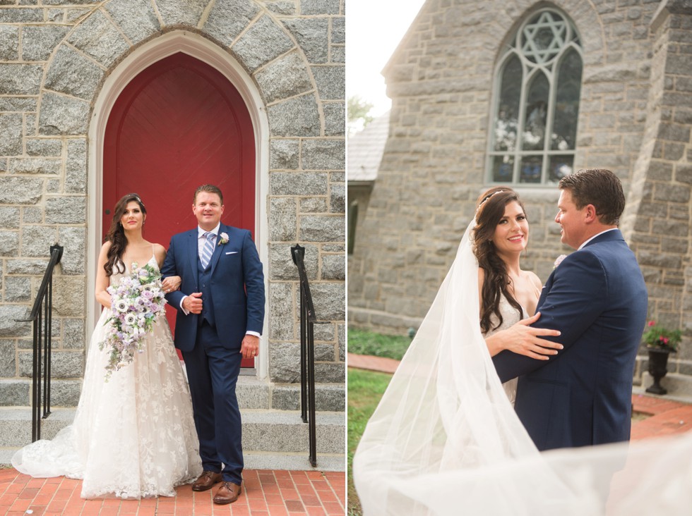 Trinity Cathedral wedding couple photo