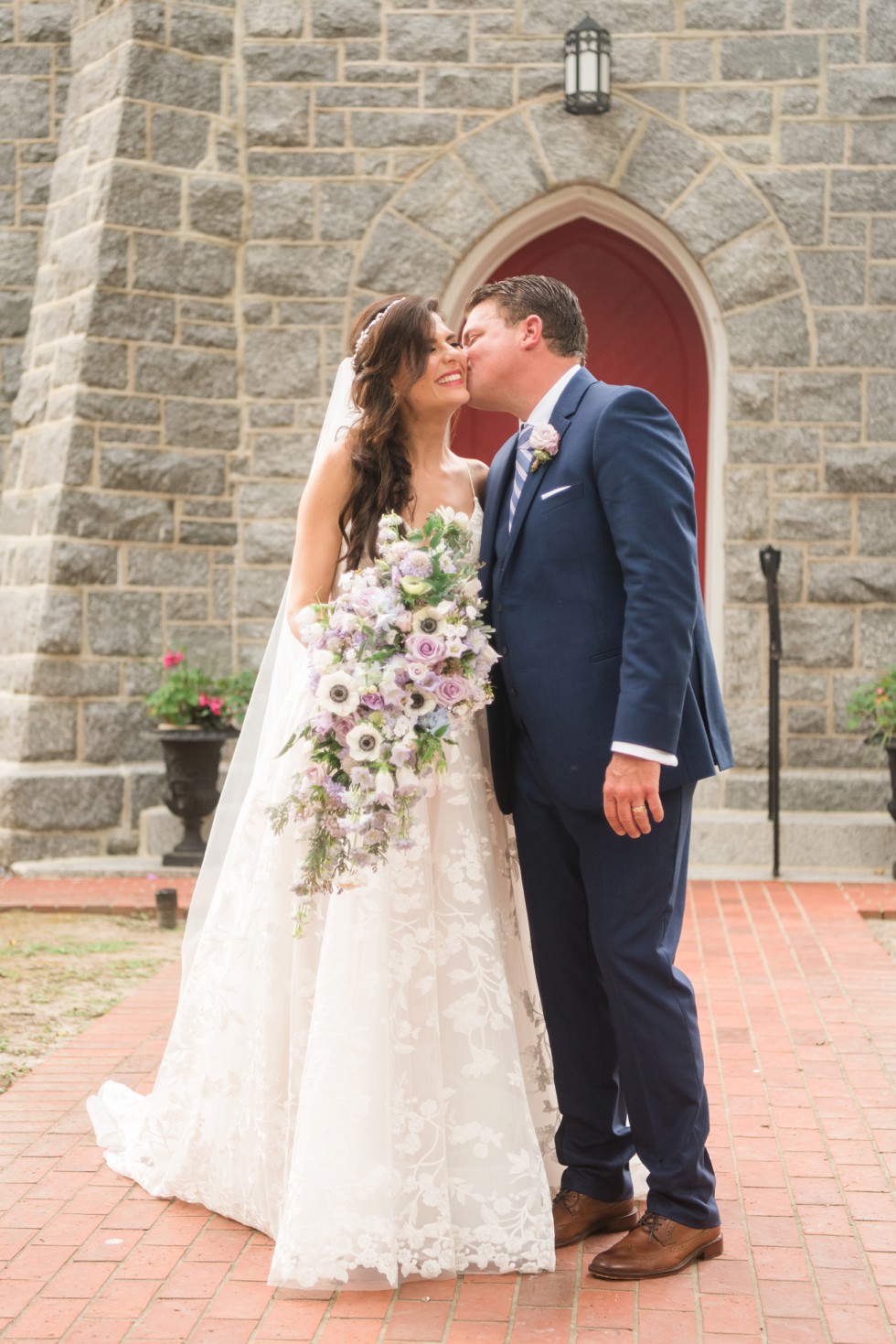 Trinity Cathedral wedding couple photo