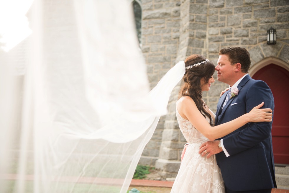 Trinity Cathedral wedding couple photo