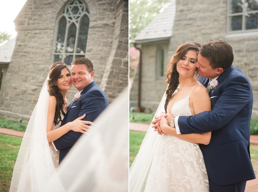 Trinity Cathedral wedding couple photo