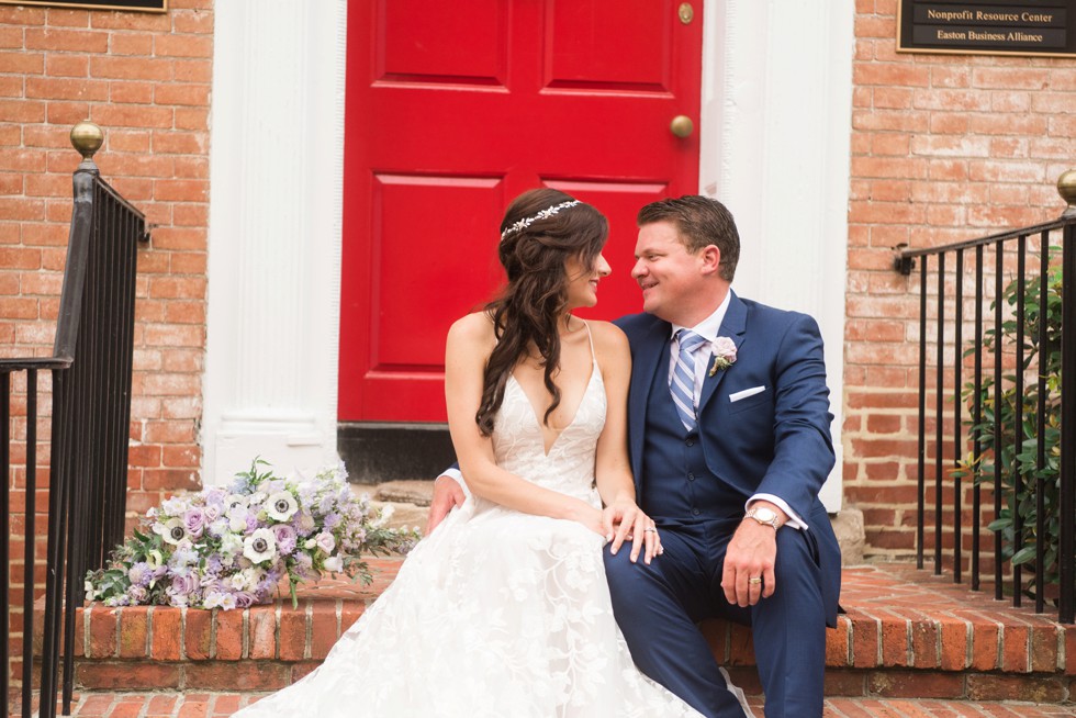 Bullitt House Easton wedding couple photo