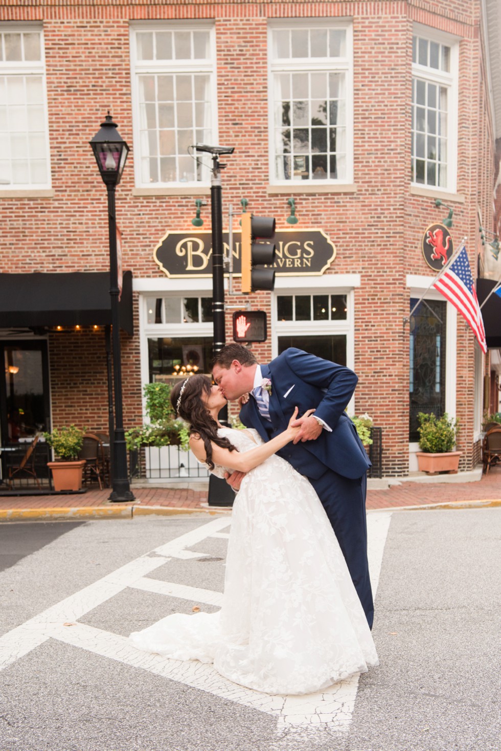 Tidewater Inn Easton wedding couple photo