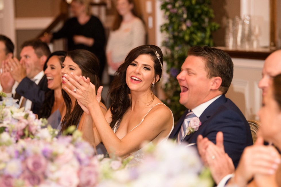 wedding toasts in Gold Ballroom Tidewater Inn