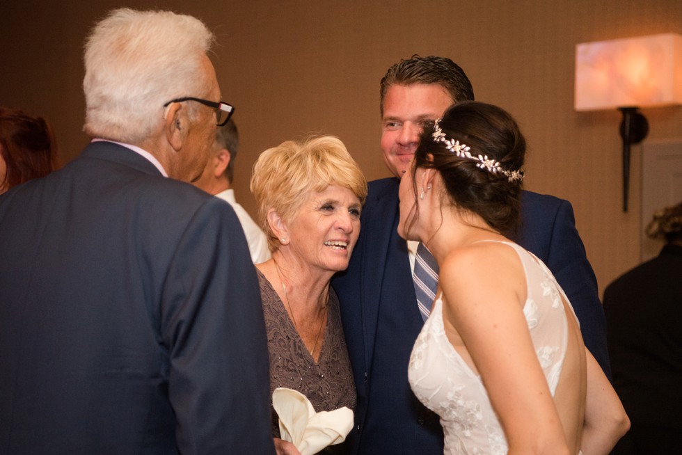 Gold Ballroom Tidewater Inn wedding reception