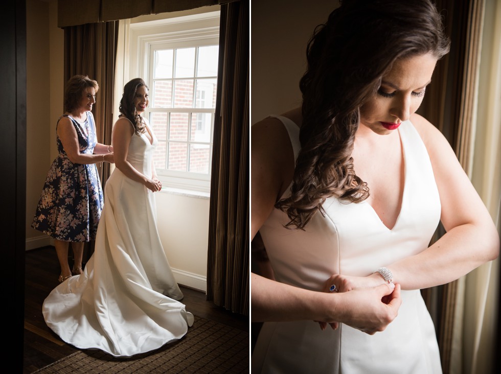 University Club of Washington DC bridal prep