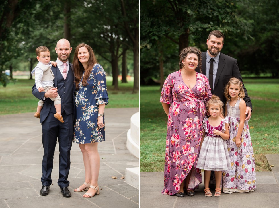 DC War Memorial wedding photo in the rain