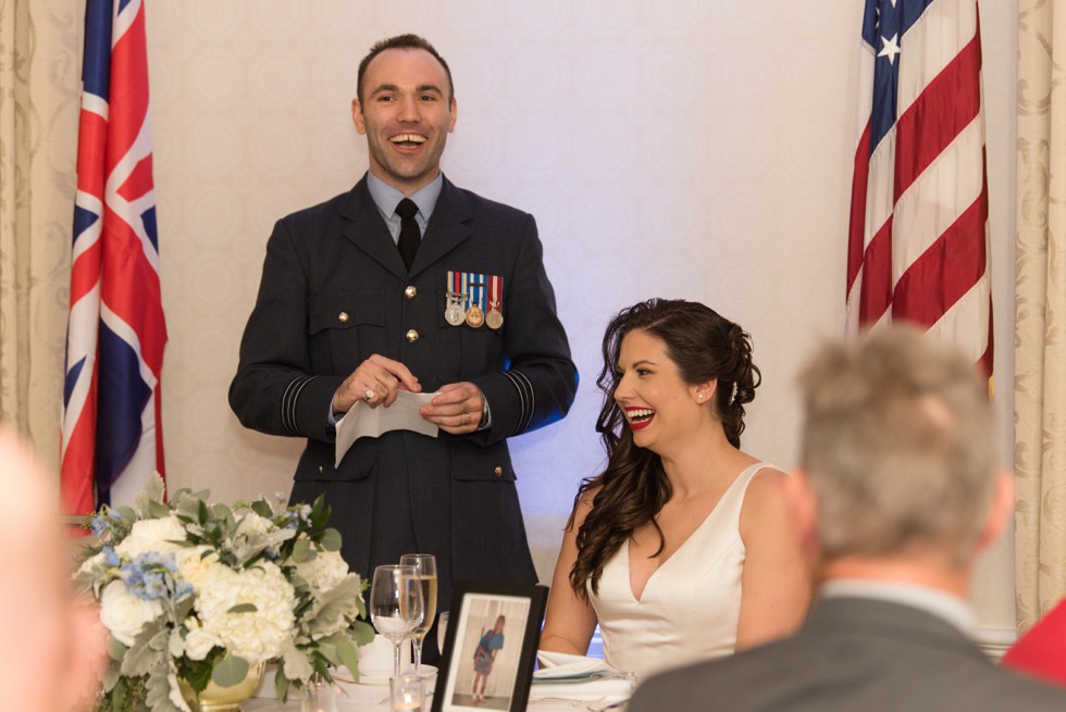 University Club of Washington DC library intimate wedding toasts