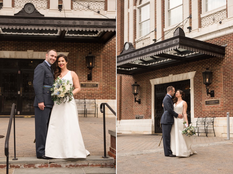 University Club of Washington DC wedding bride and groom