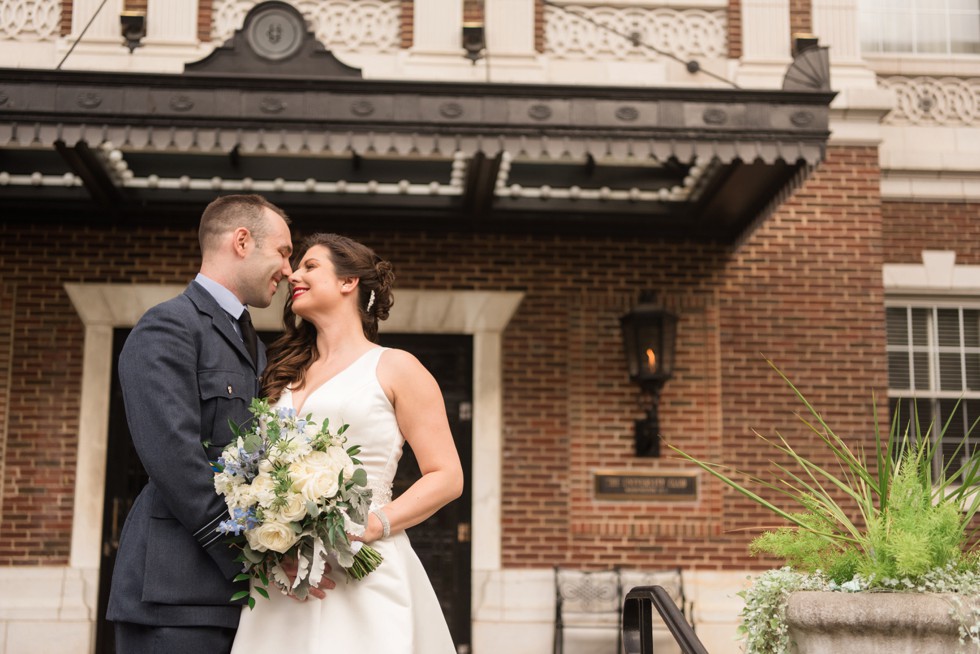 University Club of Washington DC wedding bride and groom