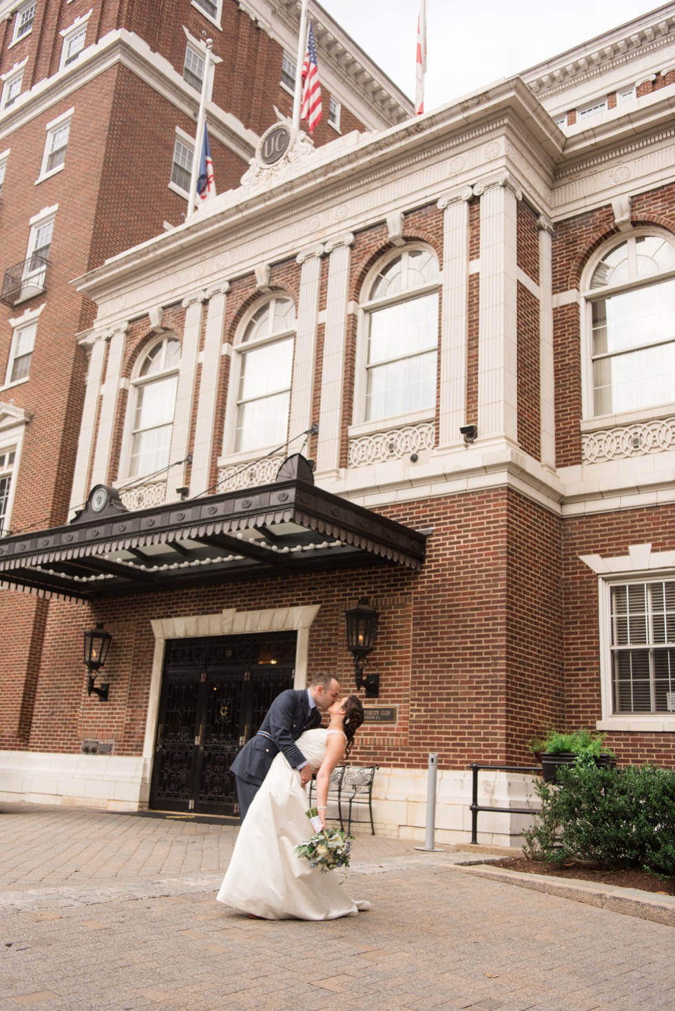 University Club of Washington DC wedding bride and groom