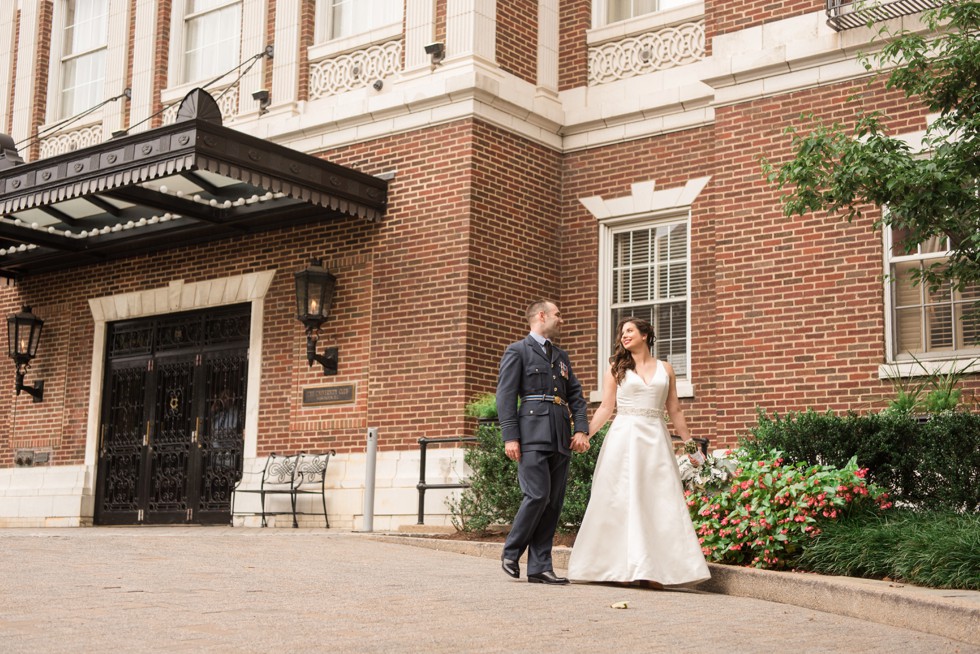 University Club of Washington DC wedding bride and groom