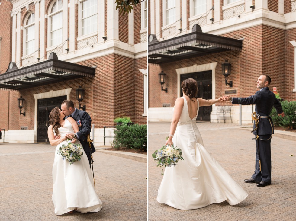 University Club of Washington DC wedding bride and groom