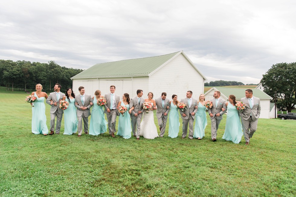 Maryland Farm wedding party at Friendly Farm