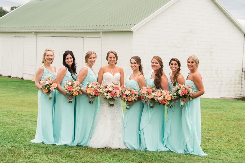 Maryland Farm wedding party at Friendly Farm