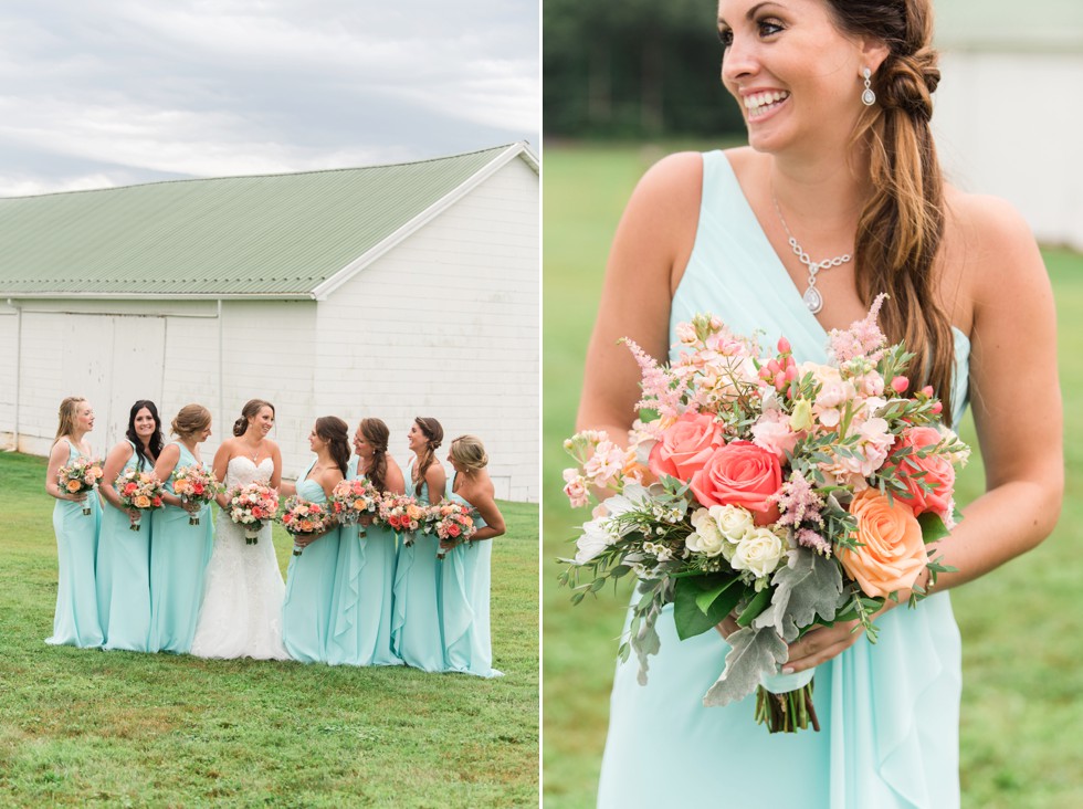 Maryland Farm wedding party at Friendly Farm