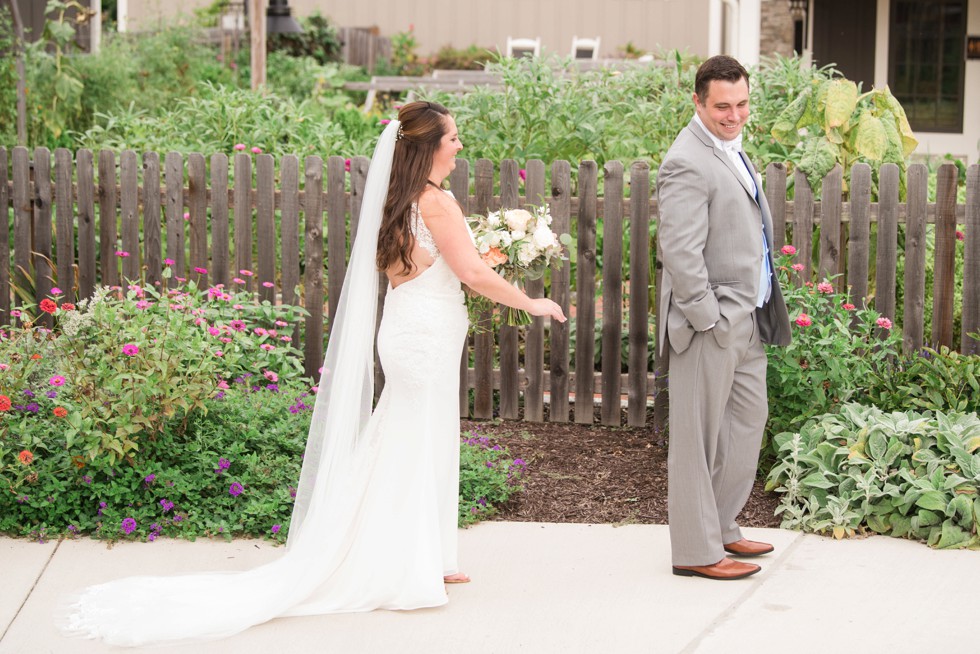 bride and groom at The Inn at the Chesapeake Bay Beach club